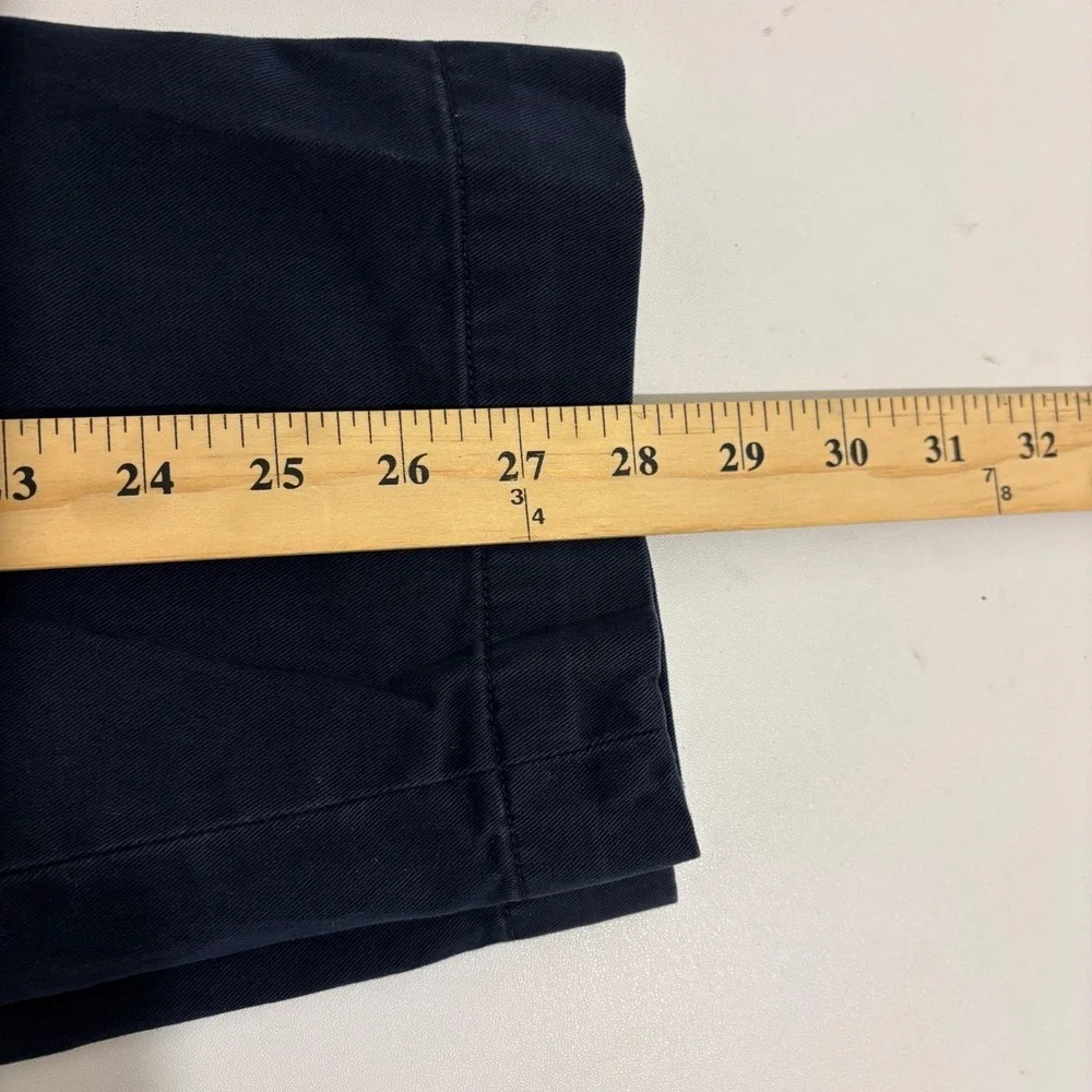 Polo Ralph Lauren Chino Pants Men 34W x 28L Navy Blue Cotton Twill Straight Fit